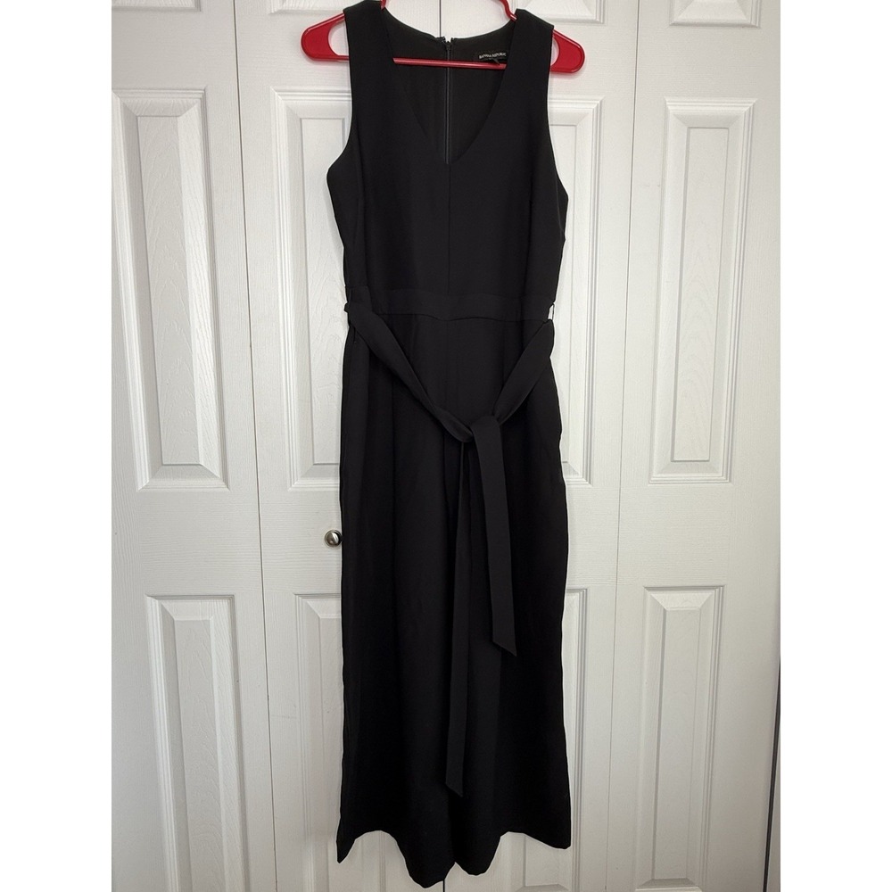 Banana Republic Jumpsuit Belted Wide-Leg Sleeveless V-Neck Business Office Sz 6